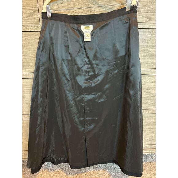 Talbots | Black 99% Wool 1% Lycra A Line Midi Skirt | 14 - Picture 14 of 16